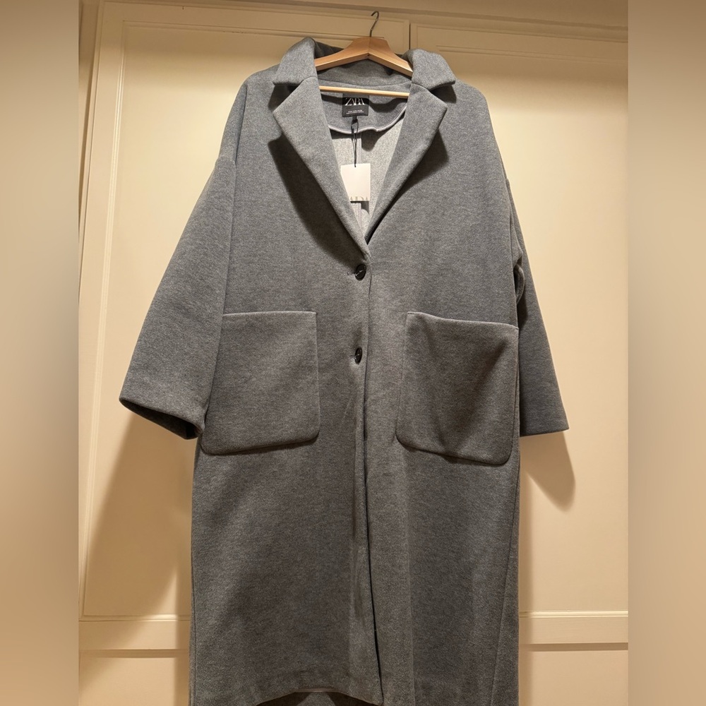 Gray Zara Coat - M